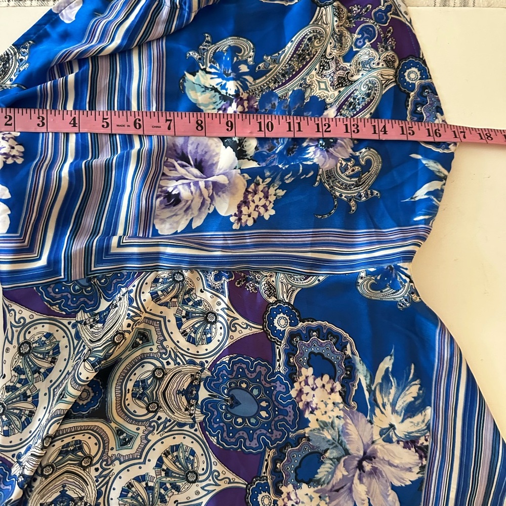 Lulu's Blue Paisley Floral Halter Maxi Dress - Picture 13 of 14
